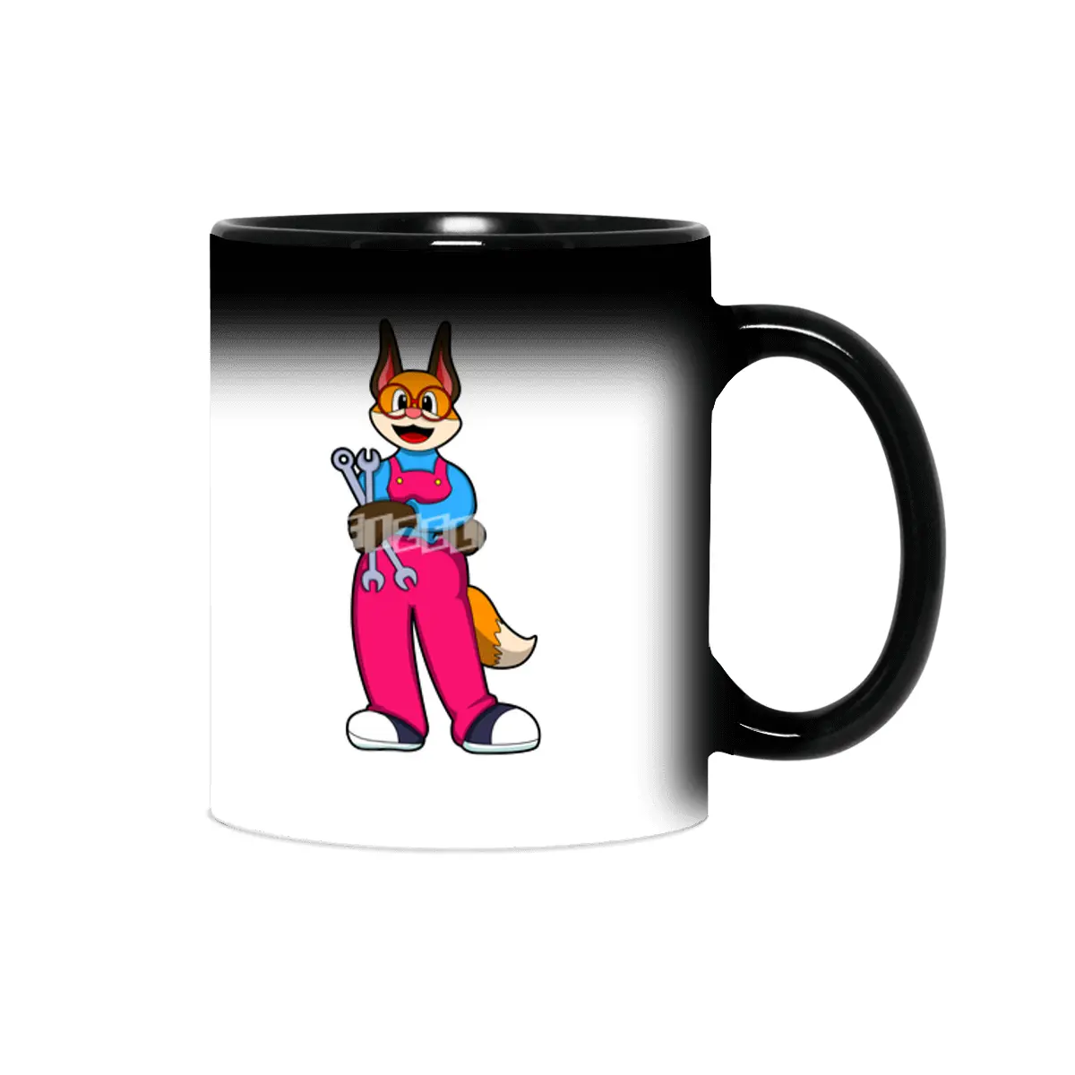 Fox as Craftsman with Tools Sihirli Kupa