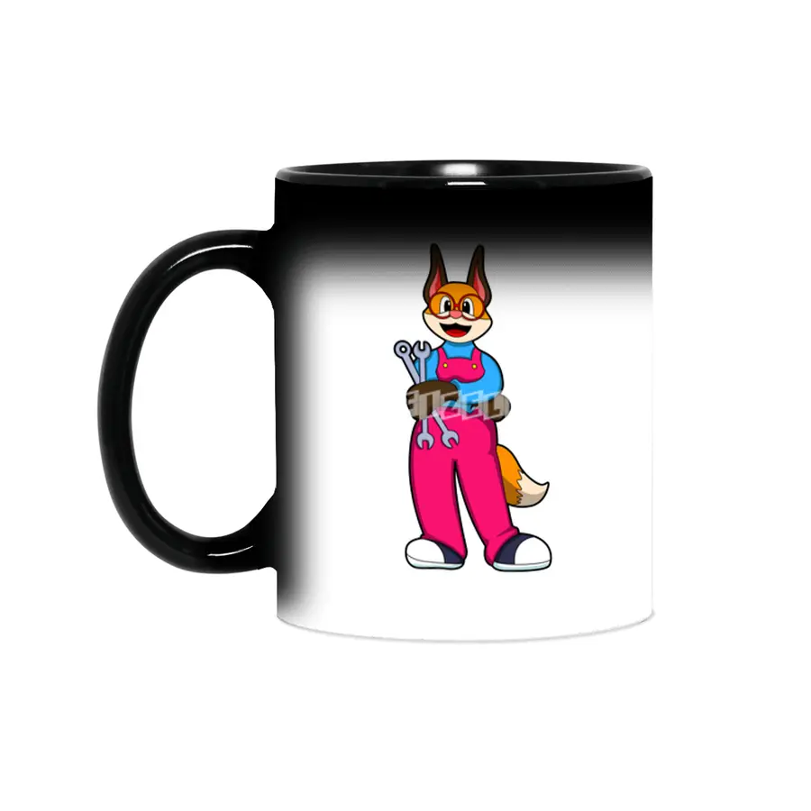 Fox as Craftsman with Tools Sihirli Kupa