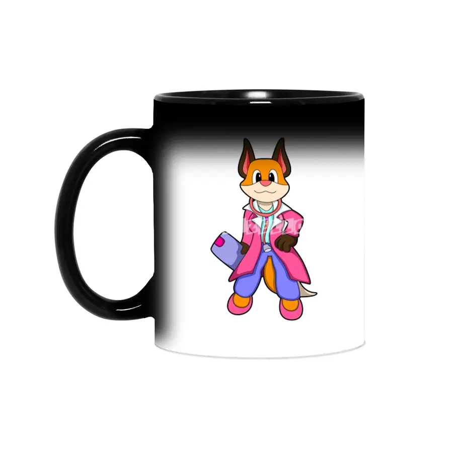 Fox as Doctor with Stethoscope Sihirli Kupa
