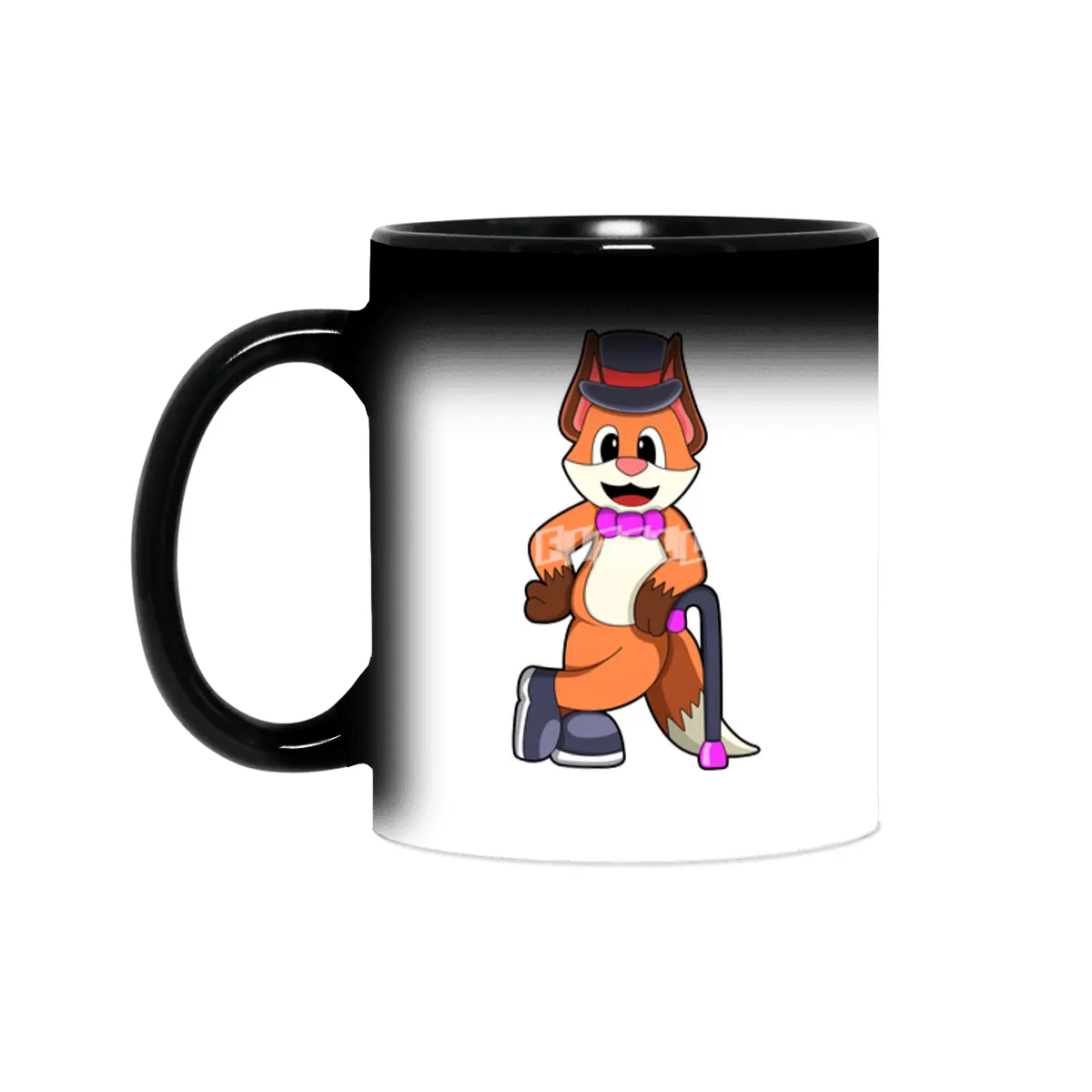 Fox as Gentleman with Hat & Stick Sihirli Kupa