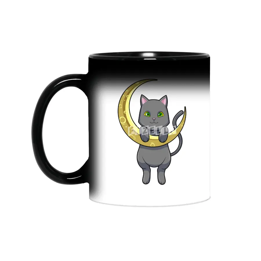 Cat Night Moon Sihirli Kupa