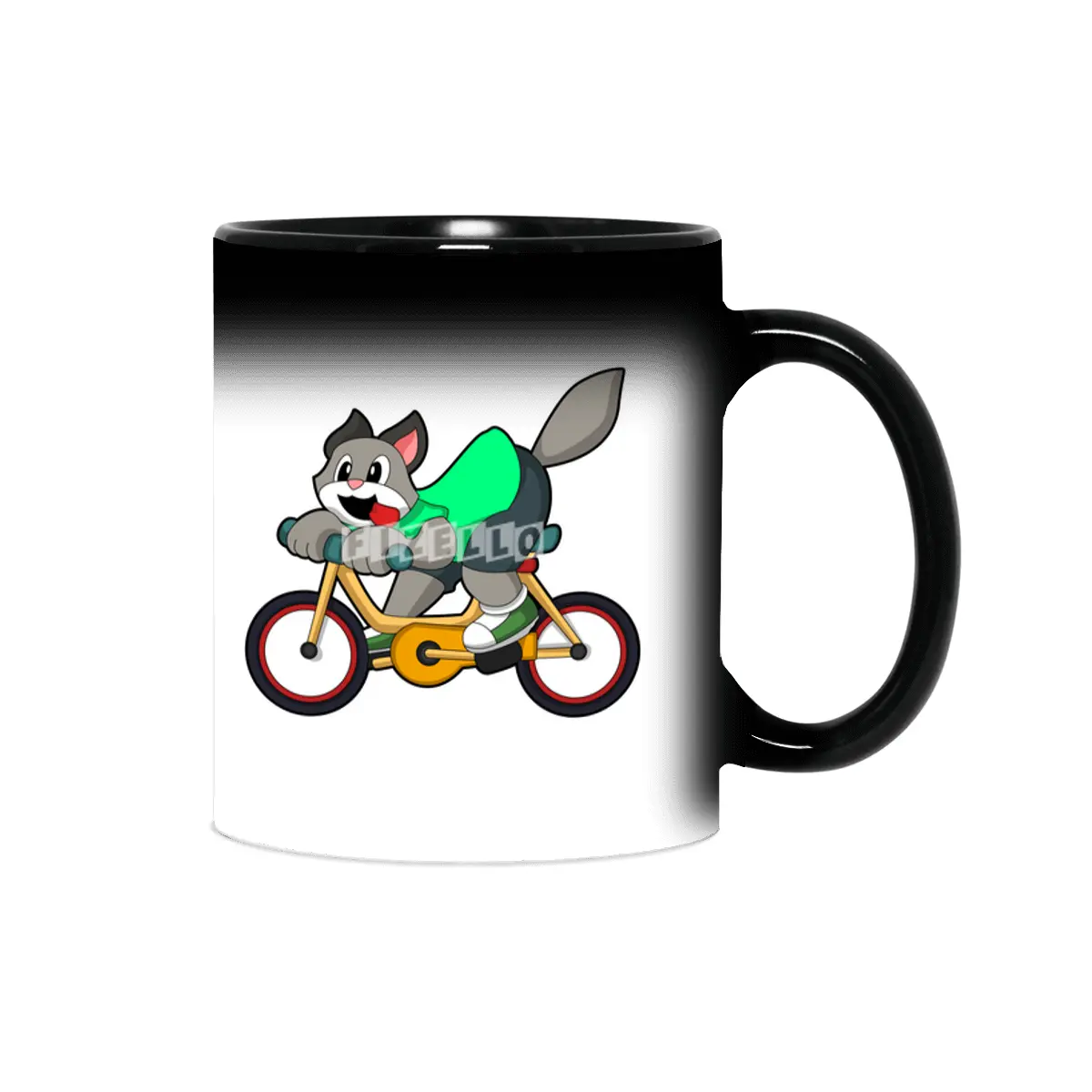 Cat with Bicycle Sihirli Kupa