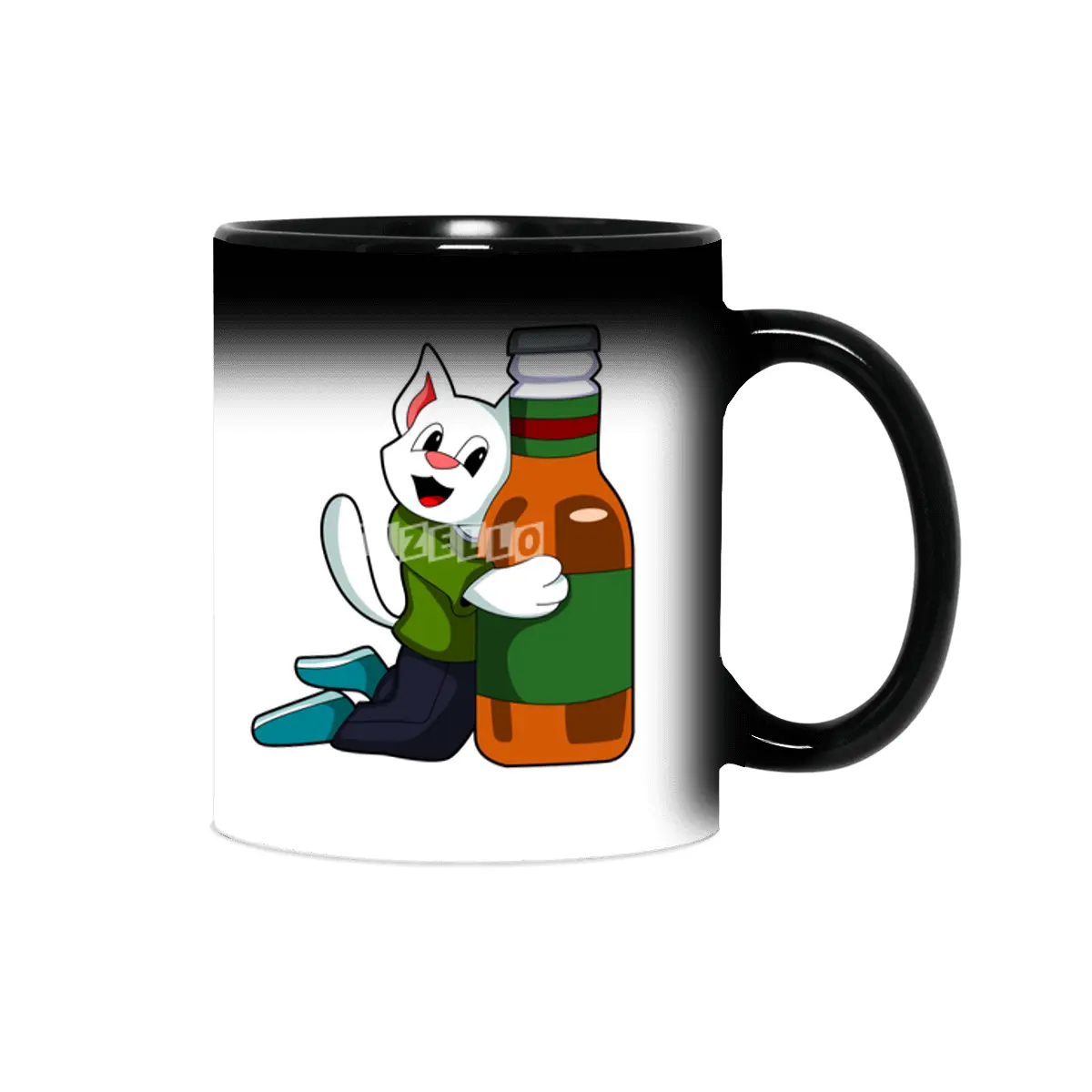 Cat with Bottle of Beer Sihirli Kupa