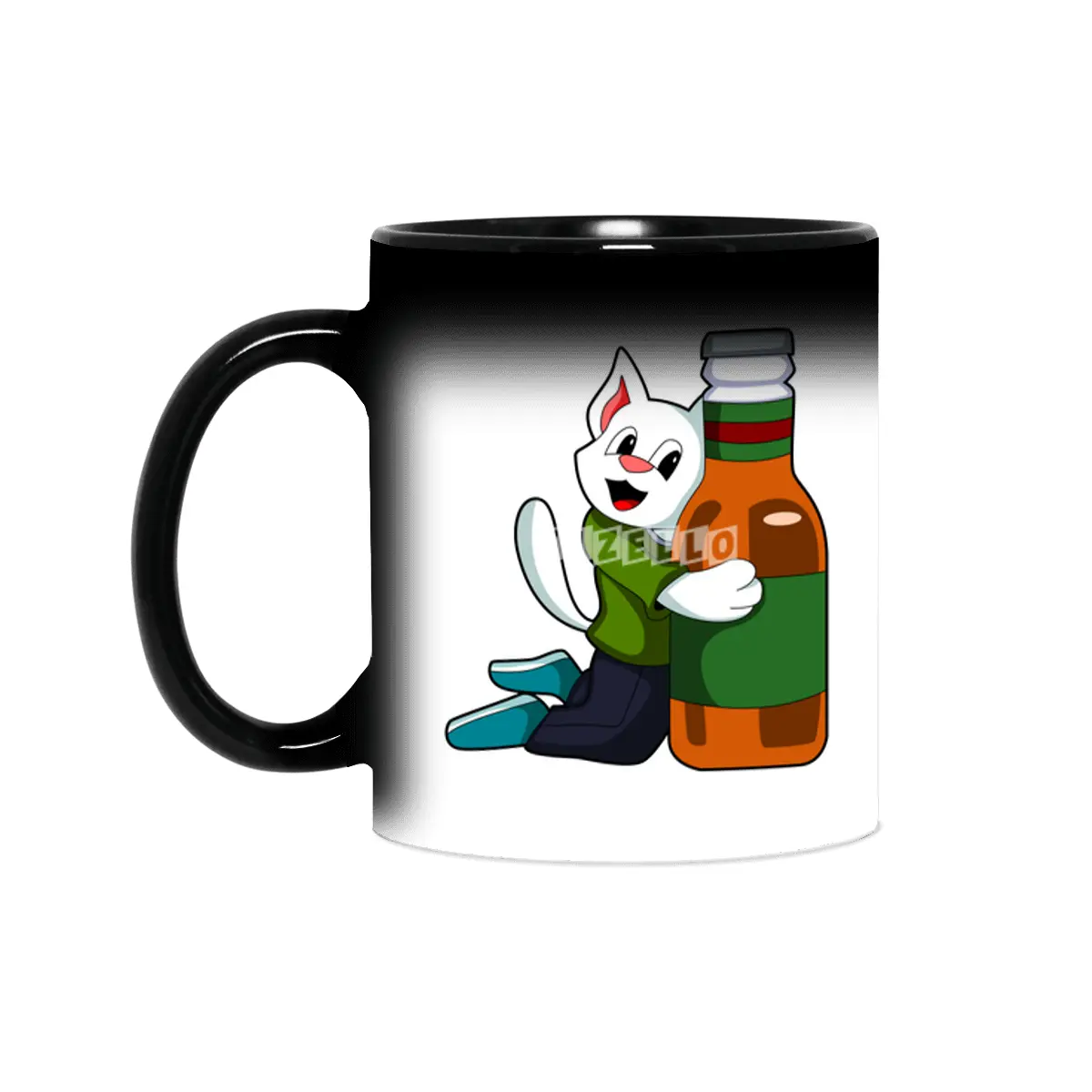 Cat with Bottle of Beer Sihirli Kupa
