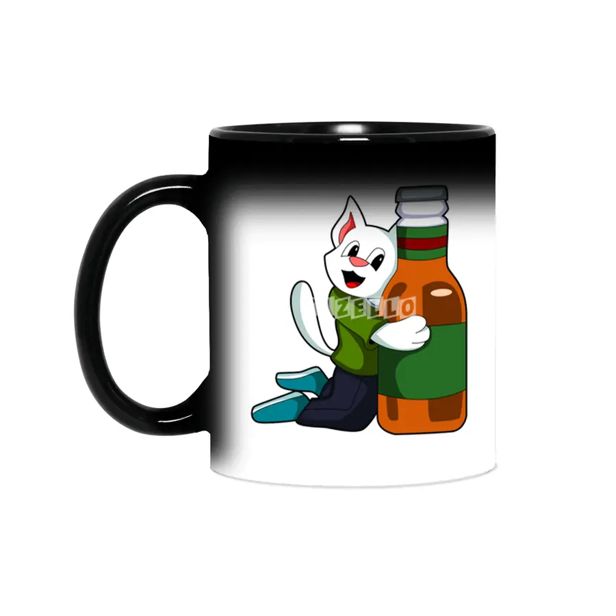 Cat with Bottle of Beer Sihirli Kupa