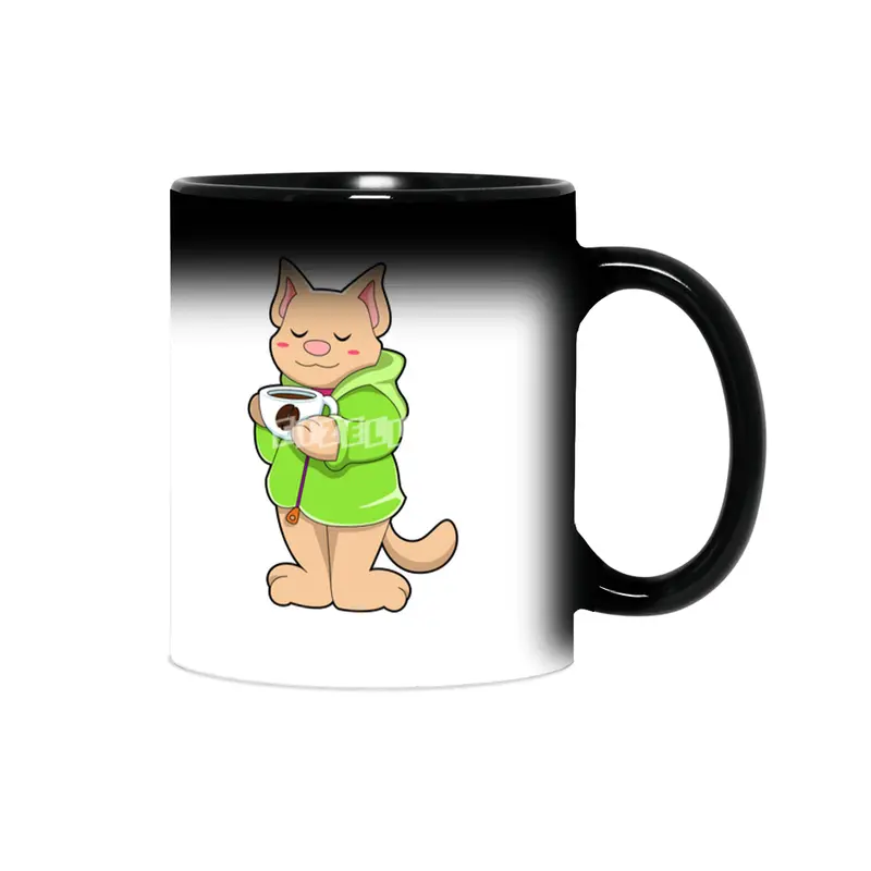 Cat with Cup of Coffee & Pajamas Sihirli Kupa