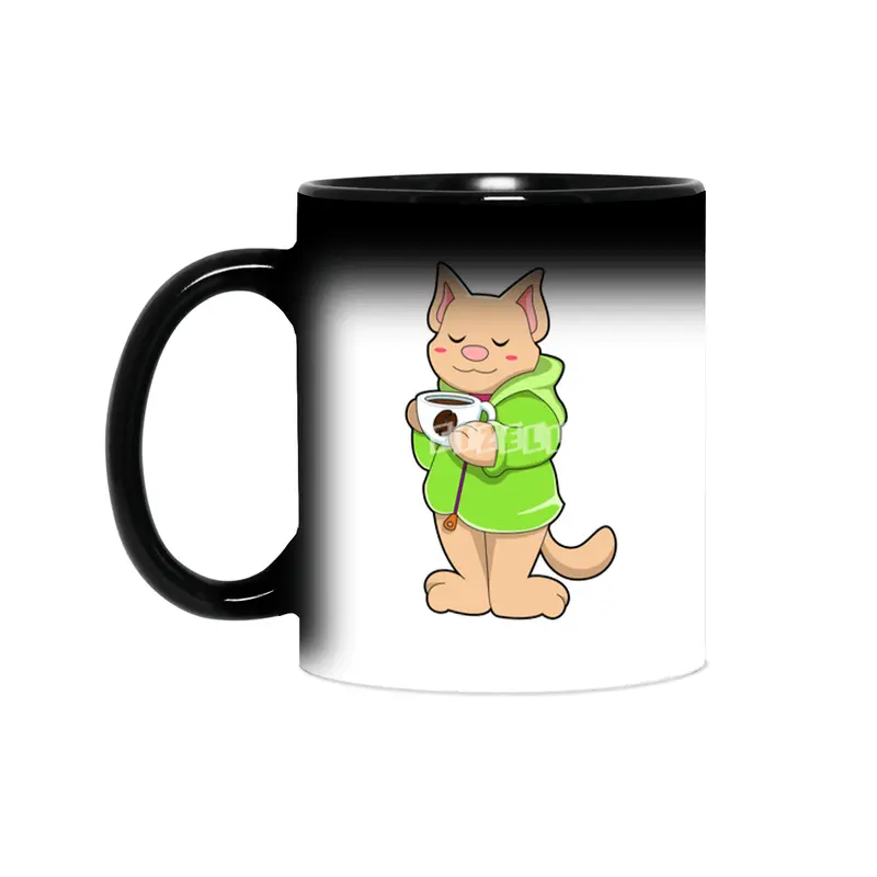 Cat with Cup of Coffee & Pajamas Sihirli Kupa