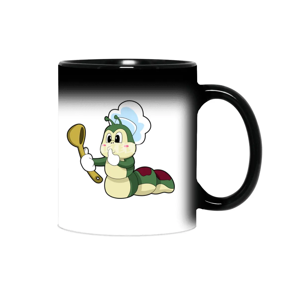 Caterpillar as Chef with Wooden spoon Sihirli Kupa