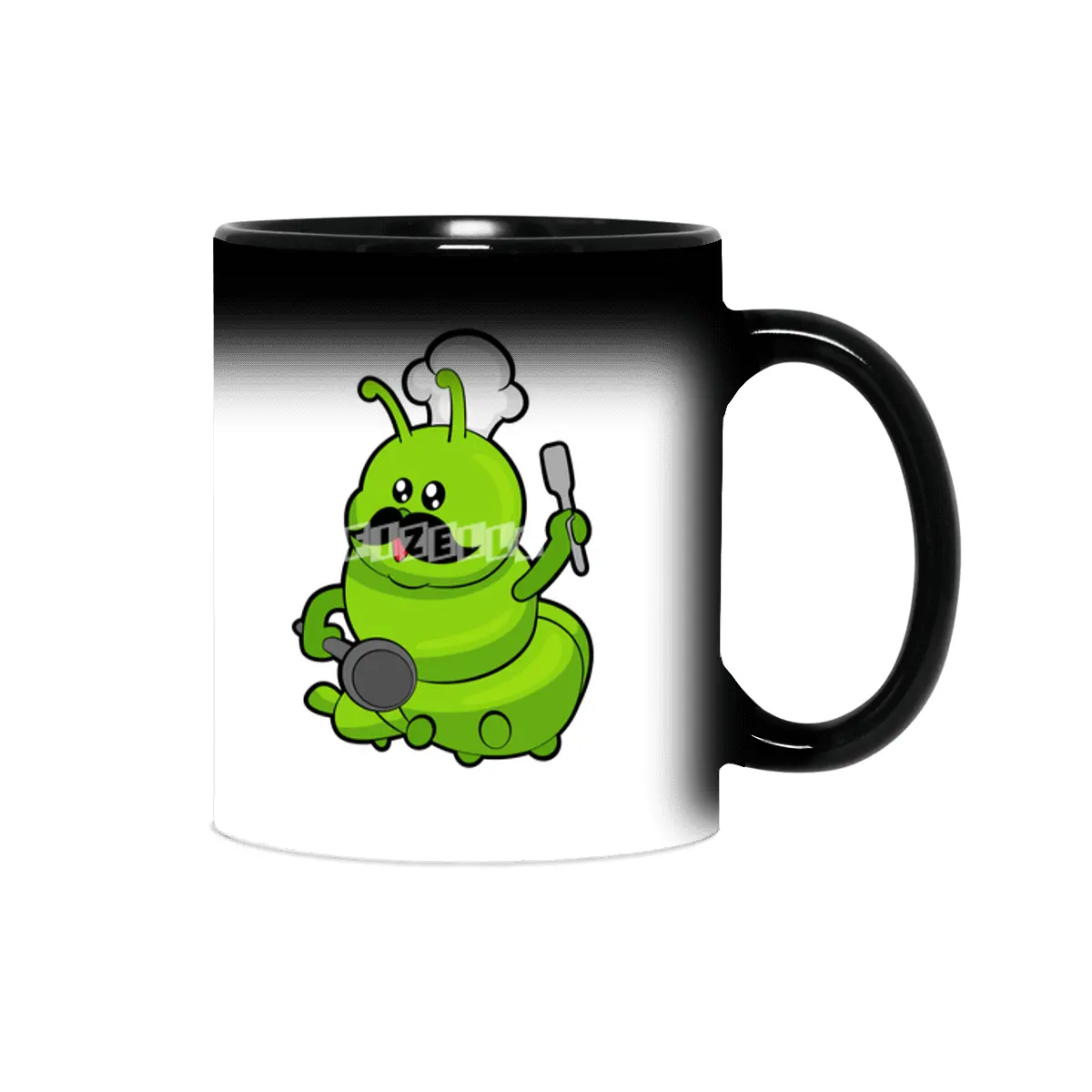 Caterpillar as Cook with Mustache Sihirli Kupa