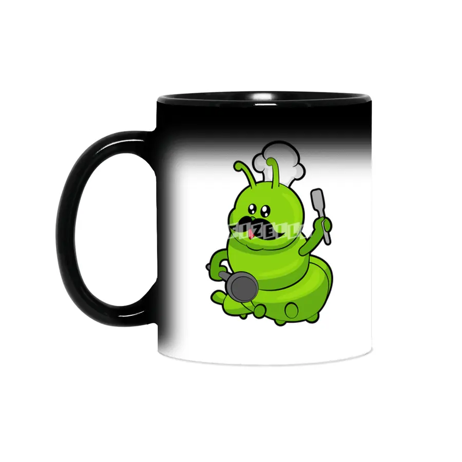 Caterpillar as Cook with Mustache Sihirli Kupa