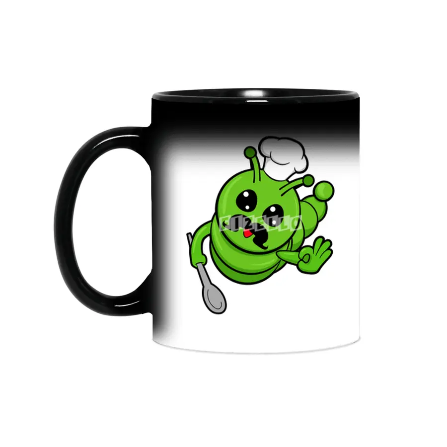 Caterpillar as Cook with Spoon Sihirli Kupa