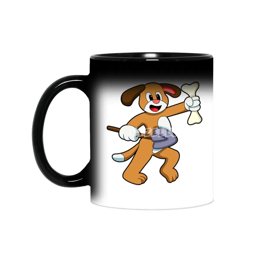 Dog with Bone & Shovel Sihirli Kupa