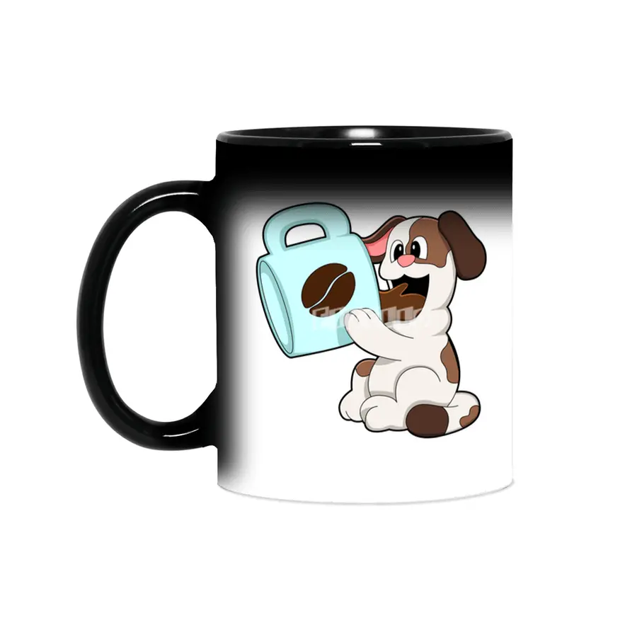 Dog with Cup of Coffee Sihirli Kupa