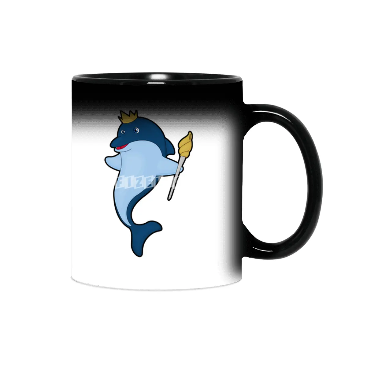 Dolphin as King with Staff & Crown Sihirli Kupa