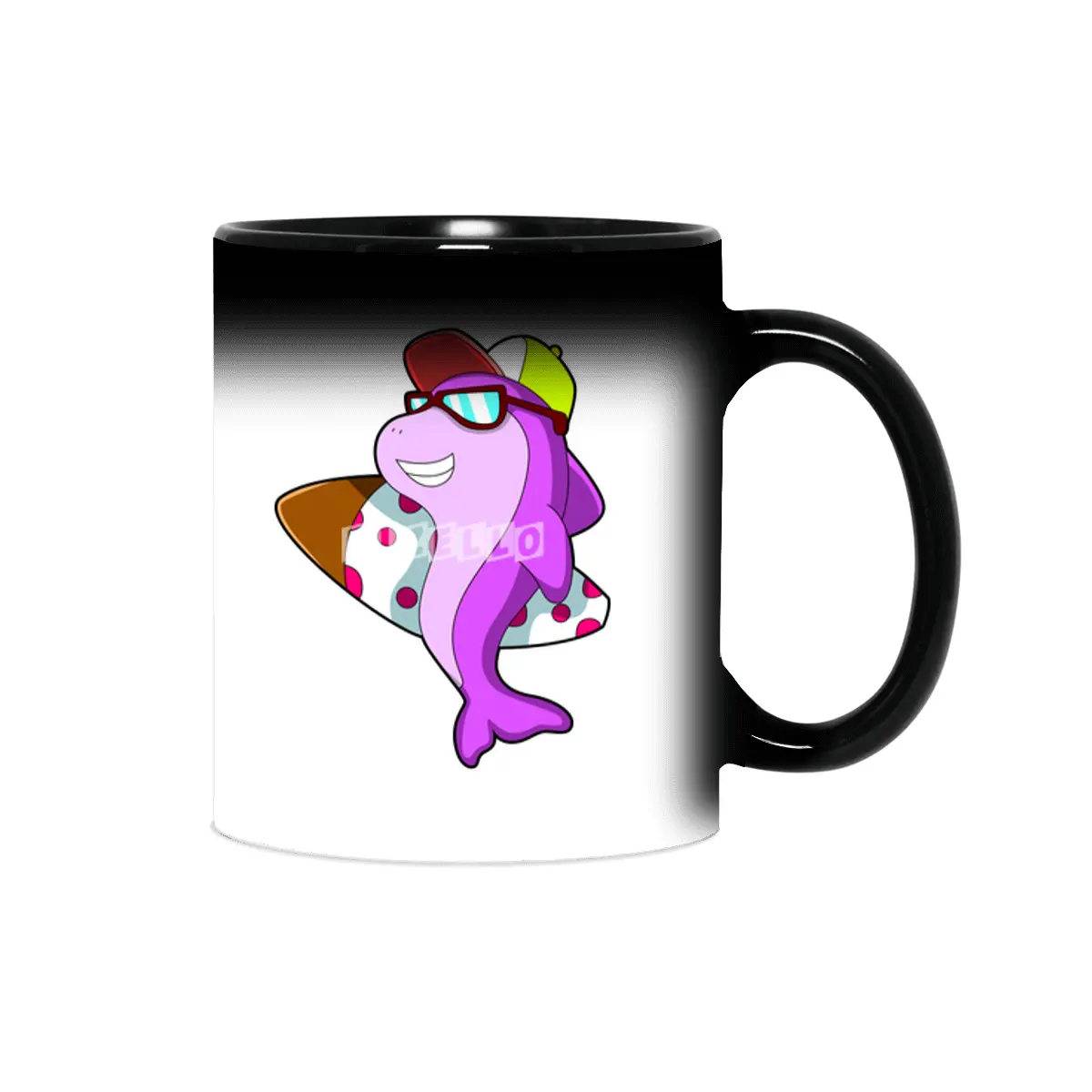 Dolphin as Surfer with Surfboard & Cap Sihirli Kupa