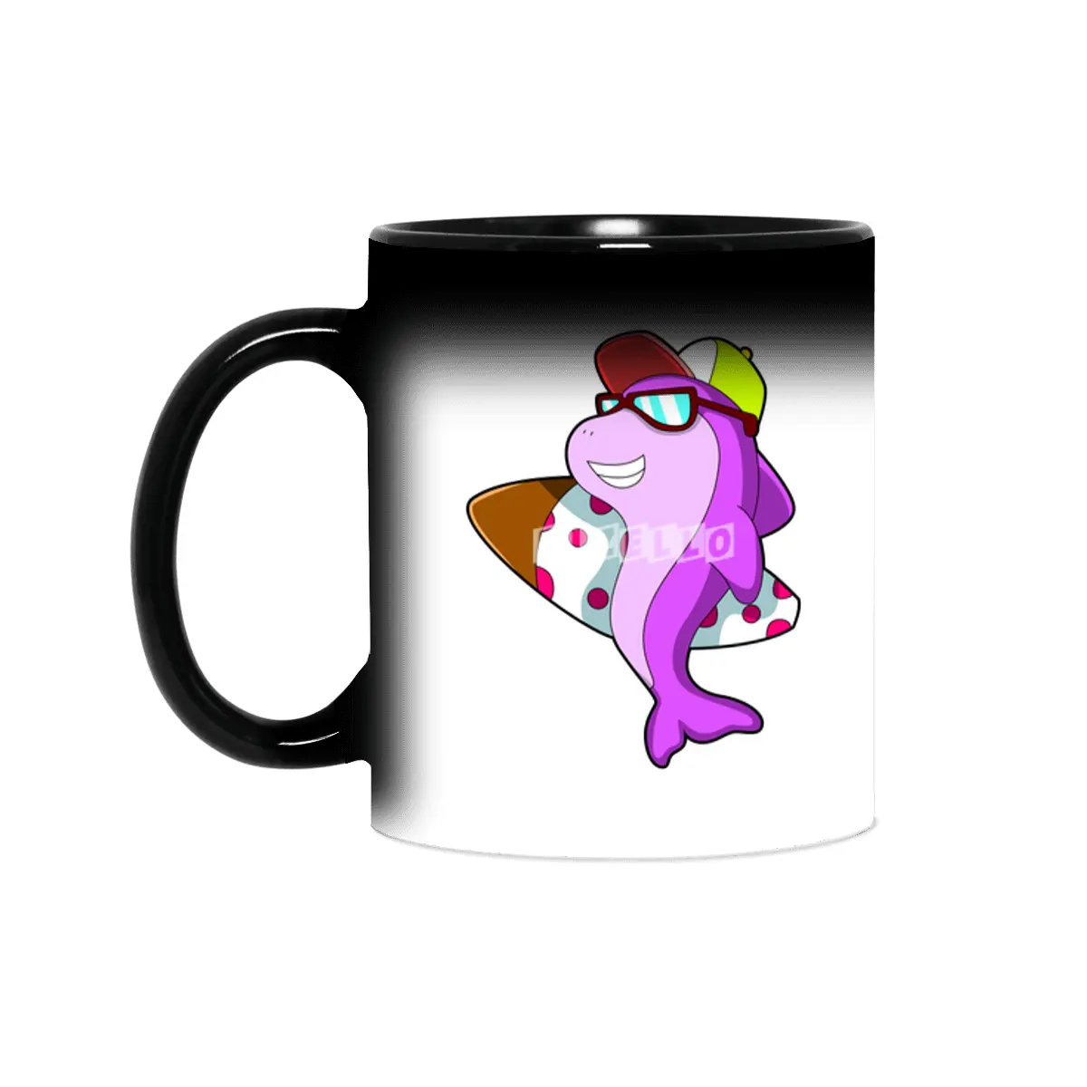 Dolphin as Surfer with Surfboard & Cap Sihirli Kupa
