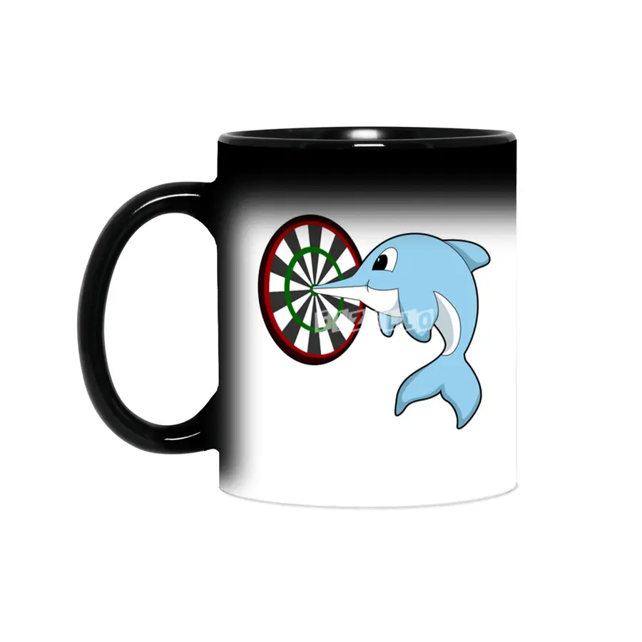 Dolphin at Darts with Dartboard Sihirli Kupa