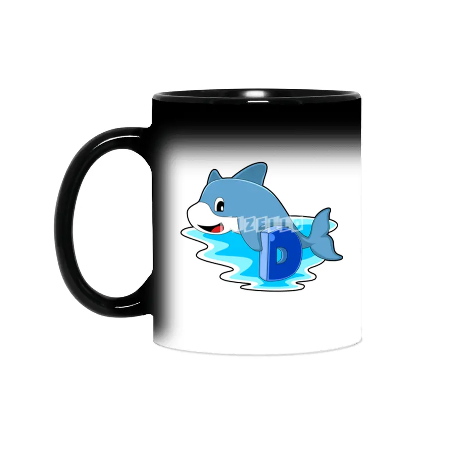 Dolphin at Swimming with Letter Sihirli Kupa
