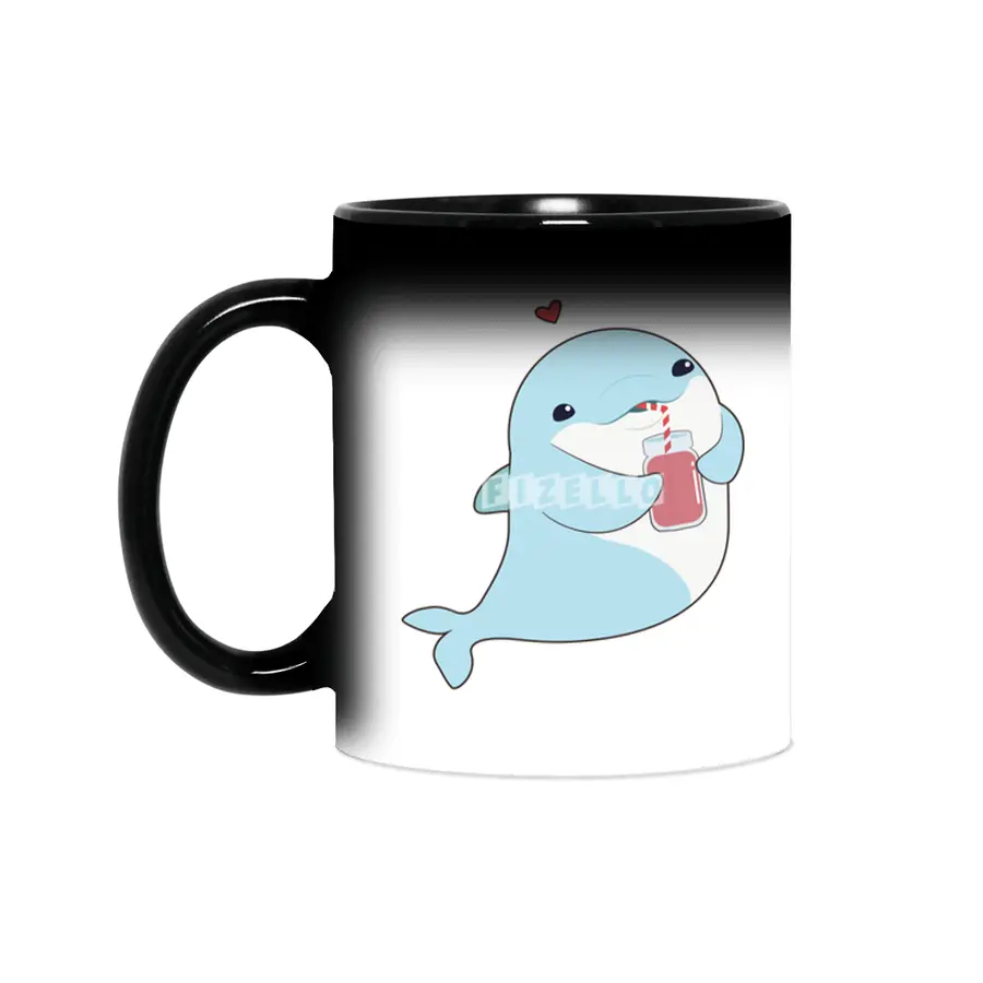 Dolphin with Drink & Heart Sihirli Kupa