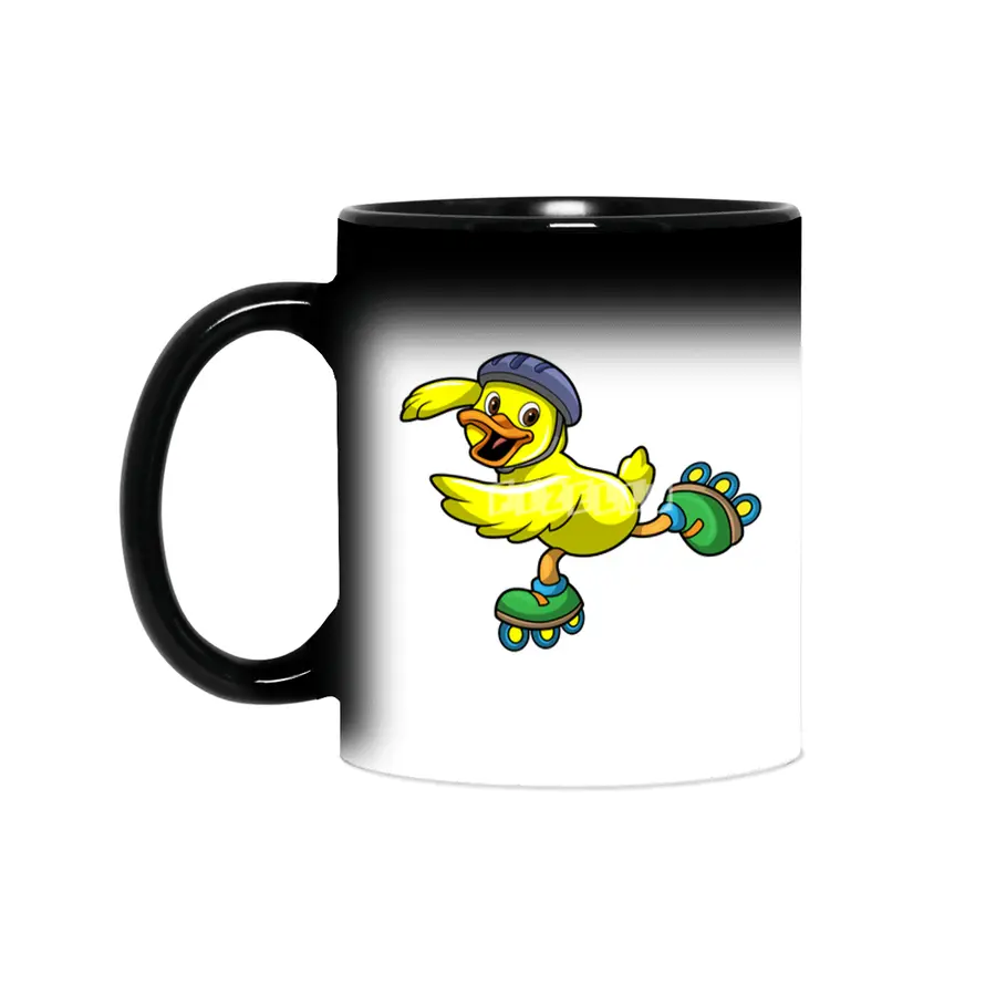 Duck as Skater with Inline skates & Helmet Sihirli Kupa