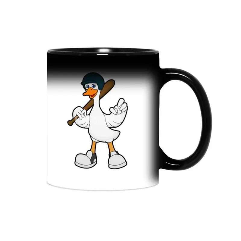 Duck at Baseball with Baseball racket & Helmet Sihirli Kupa