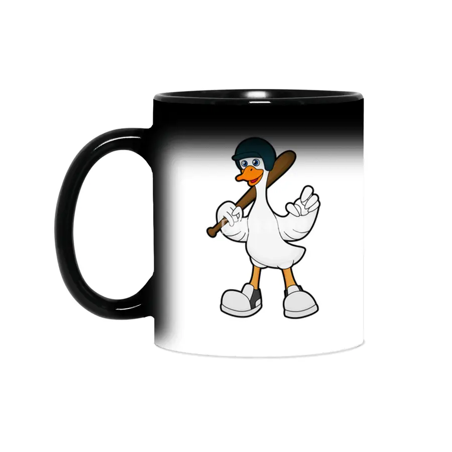 Duck at Baseball with Baseball racket & Helmet Sihirli Kupa
