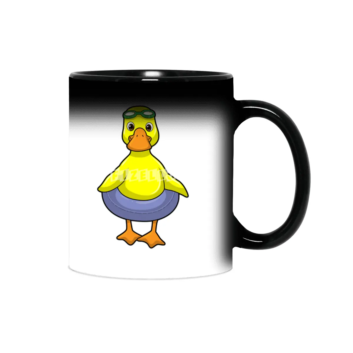 Duck at Swimming with Swim ring Sihirli Kupa