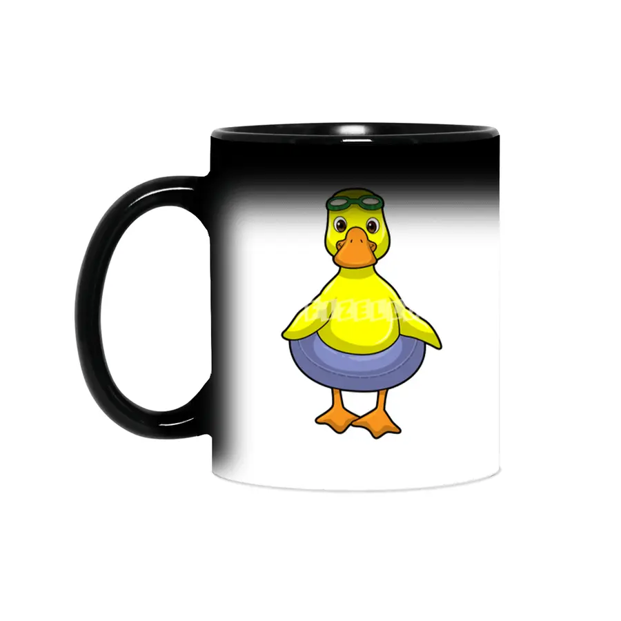 Duck at Swimming with Swim ring Sihirli Kupa