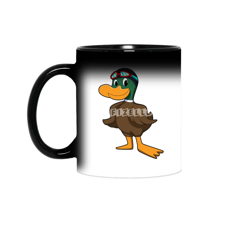 Duck at Swimming with Swimming goggles Sihirli Kupa