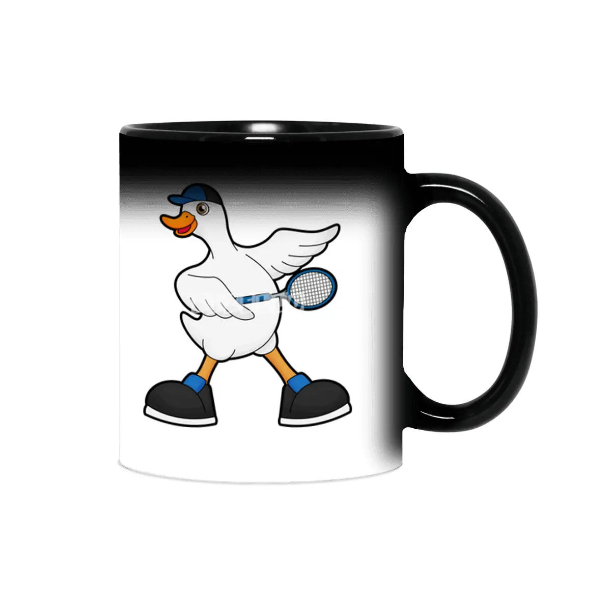 Duck at Tennis with Tennis racket & Cap Sihirli Kupa