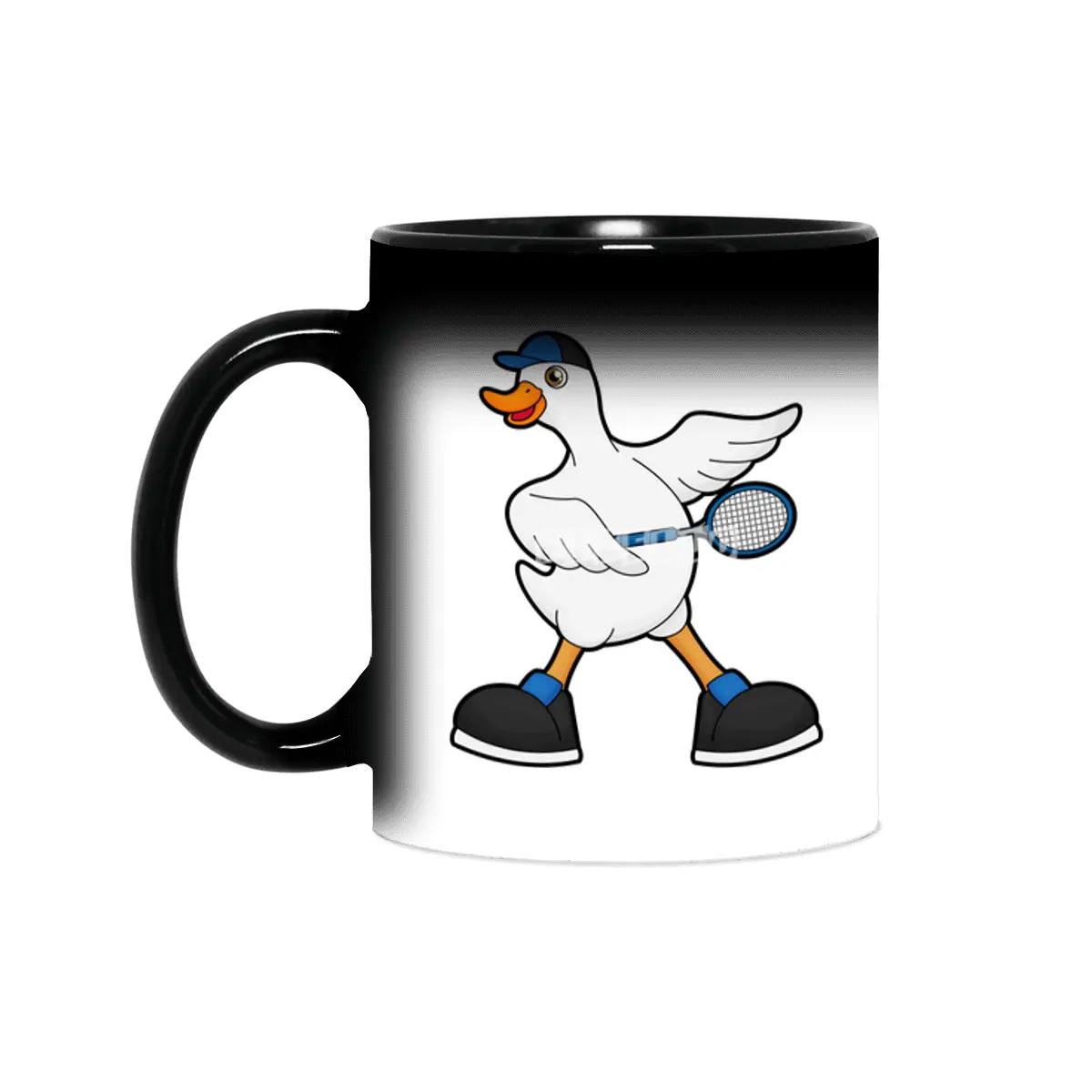 Duck at Tennis with Tennis racket & Cap Sihirli Kupa