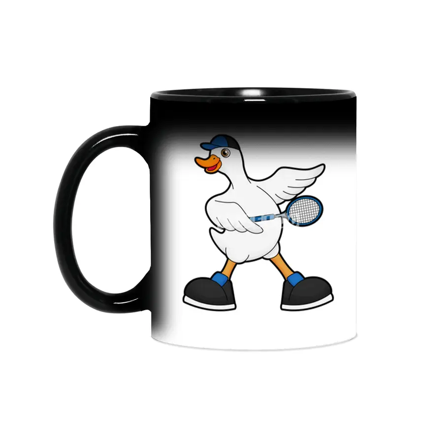 Duck at Tennis with Tennis racket & Cap Sihirli Kupa