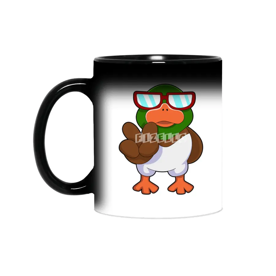 Duck with Sunglasses Sihirli Kupa