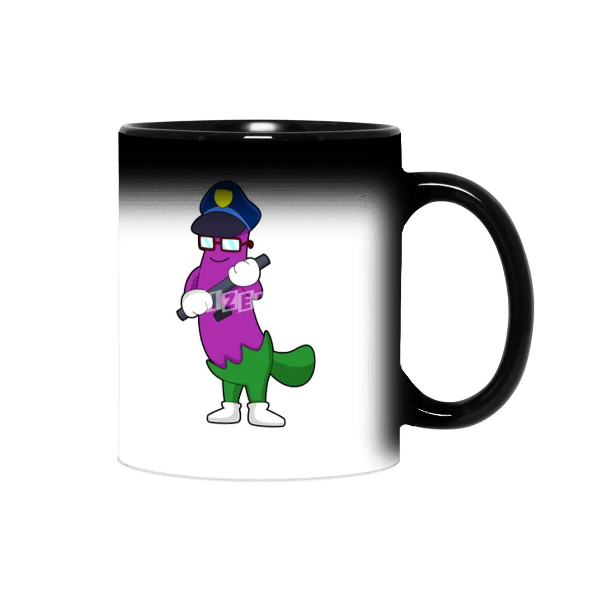 Eggplant as Police officer with Baton Sihirli Kupa