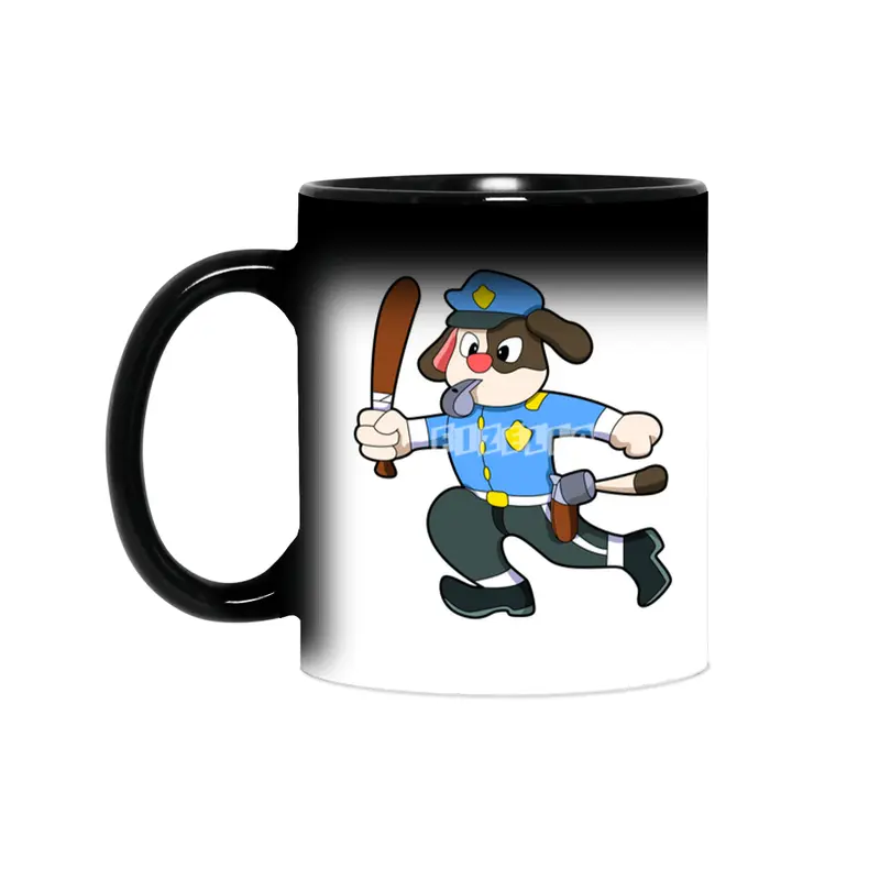 Dog as Police officer with Baton - Police Sihirli Kupa