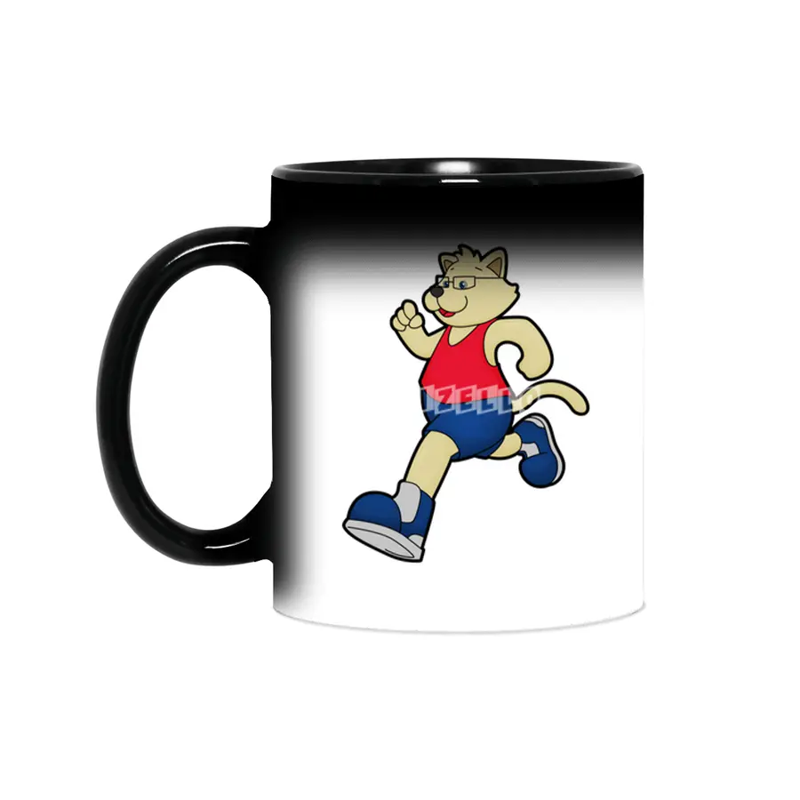 Dog at Running with Glasses Sihirli Kupa