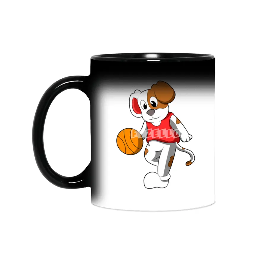 Dog at Sports with Basketball Sihirli Kupa