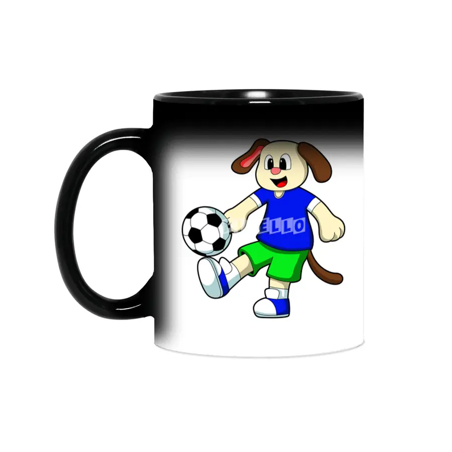 Dog at Sports with Soccer Sihirli Kupa