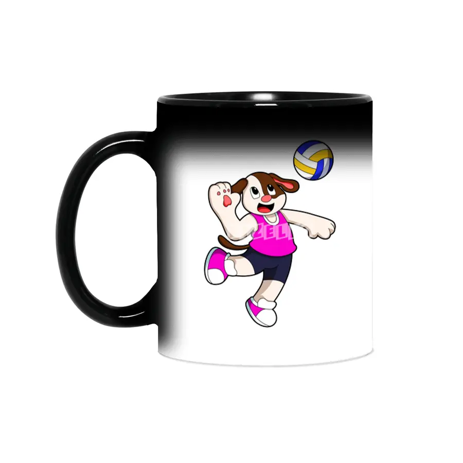 Dog at Sports with Volleyball Sihirli Kupa