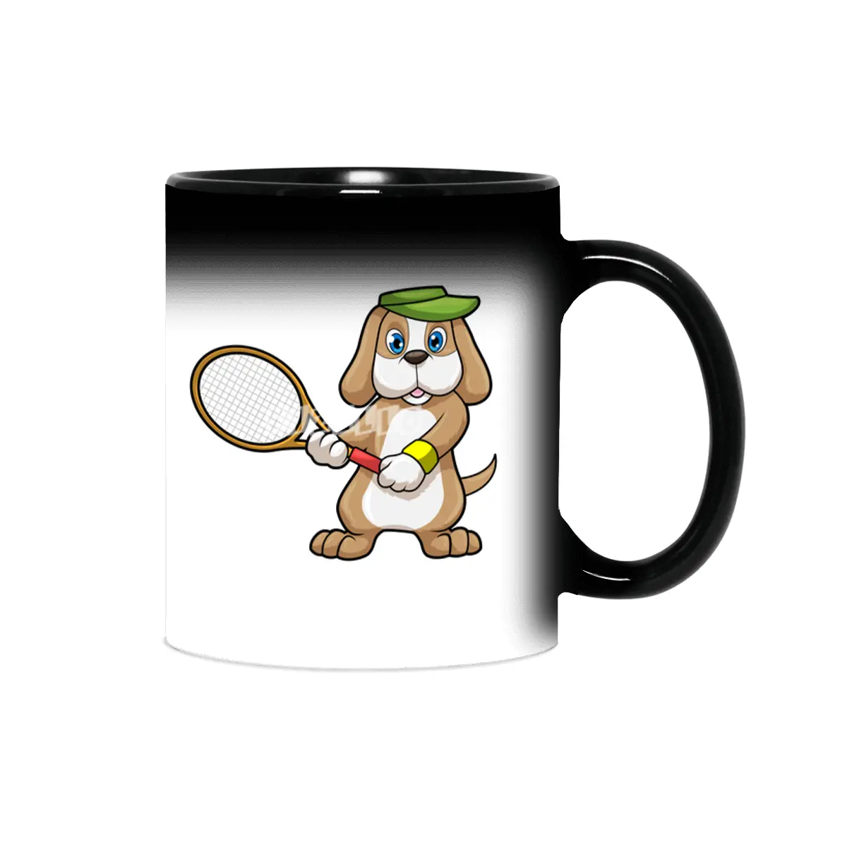 Dog at Tennis with Tennis racket & Cap Sihirli Kupa