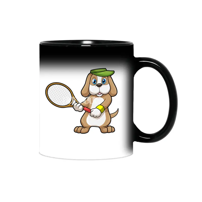 Dog at Tennis with Tennis racket & Cap Sihirli Kupa