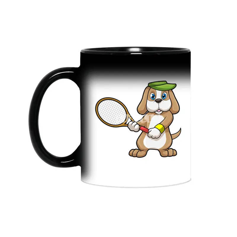 Dog at Tennis with Tennis racket & Cap Sihirli Kupa