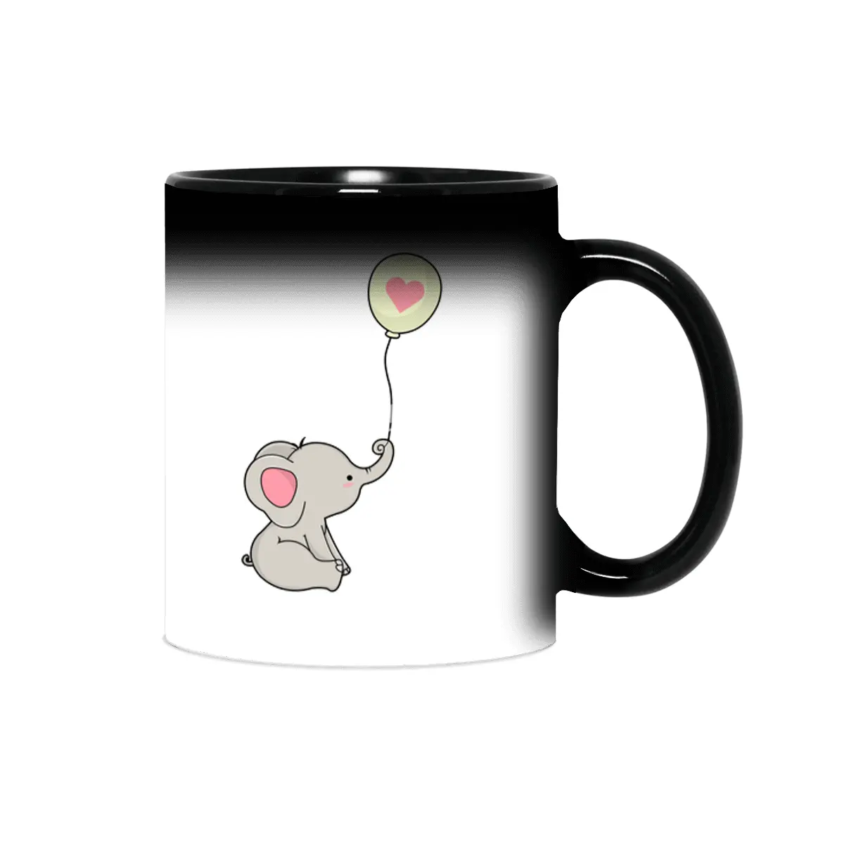 Elephant & Balloon with Heart Sihirli Kupa