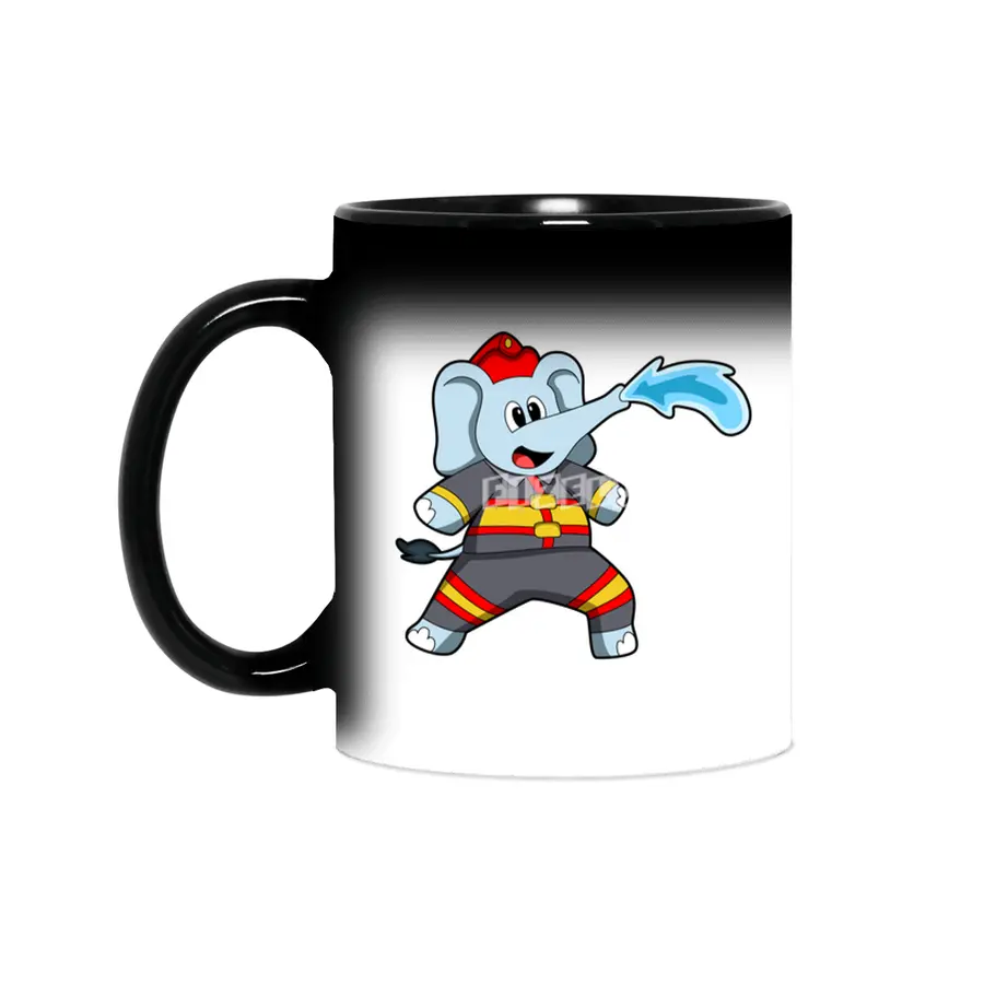 Elephant as Firefighter with Hose Sihirli Kupa