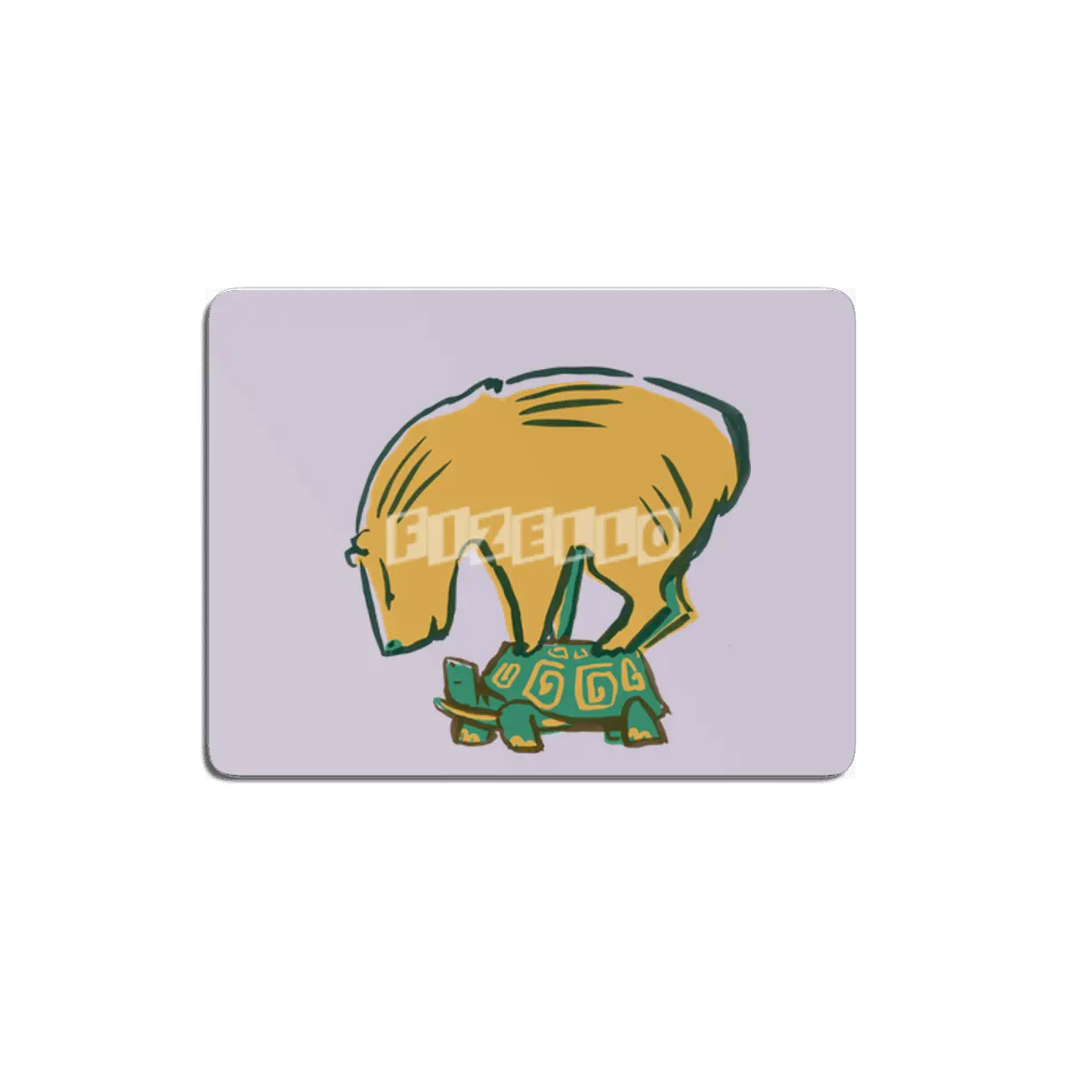 Capybara on a Tortoise MDF Tablo