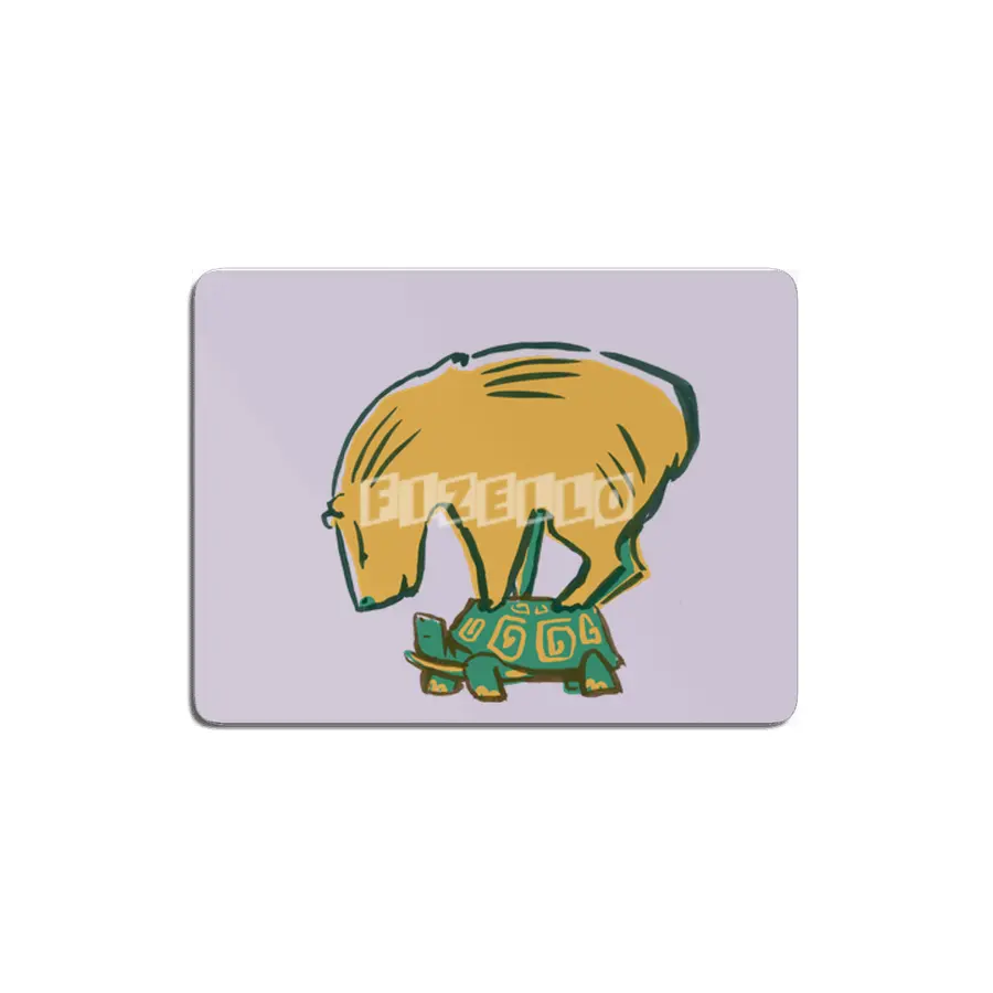 Capybara on a Tortoise MDF Tablo