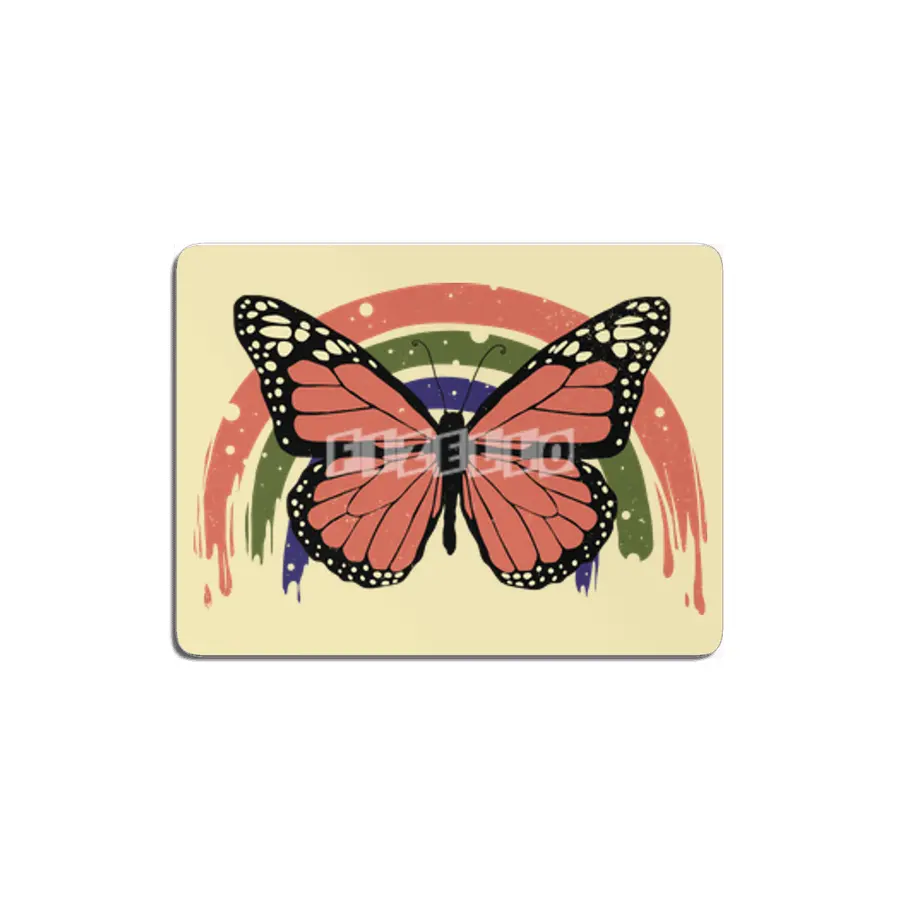 Butterfly Rainbow Drip MDF Tablo