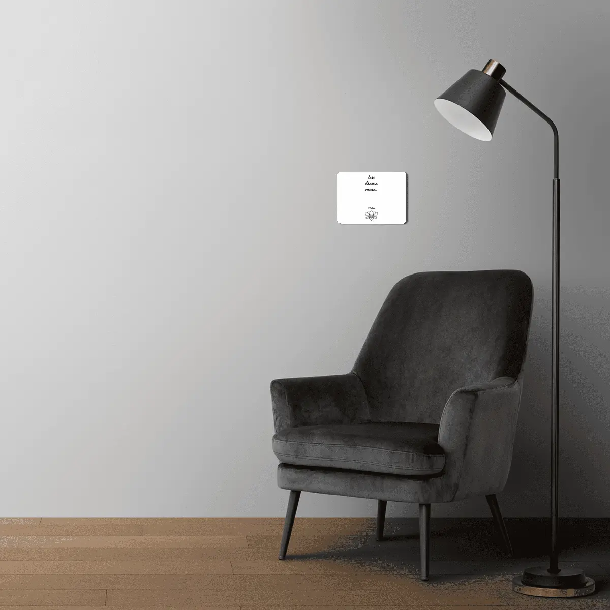 less drama more… Yoga MDF Tablo