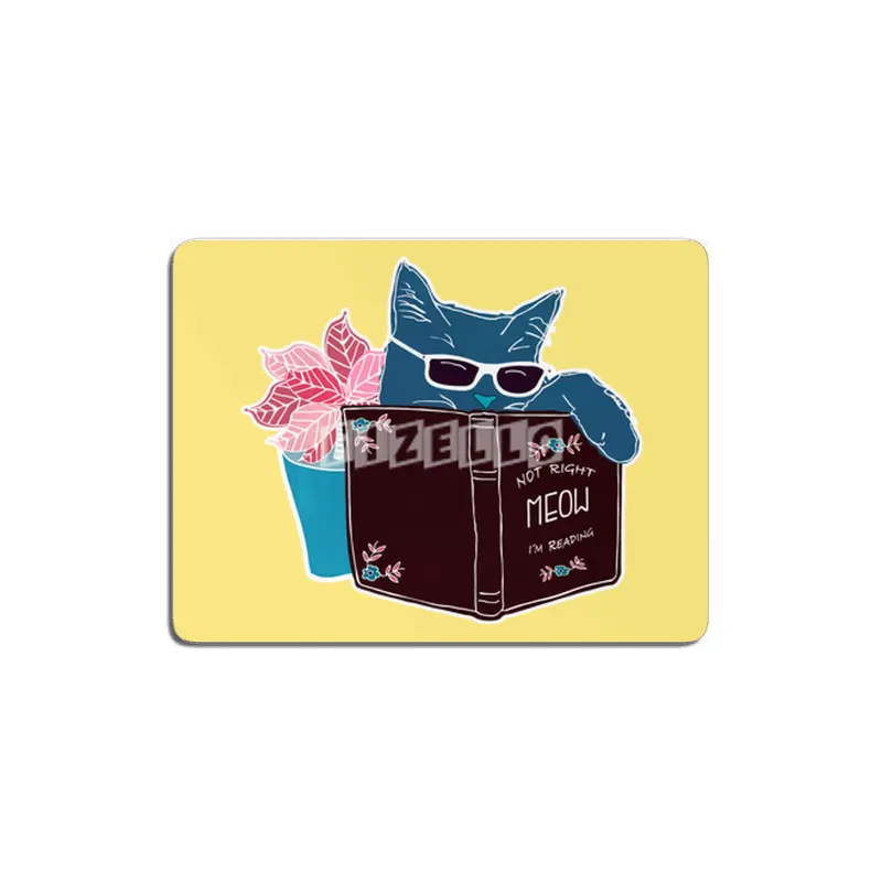 Cool Sunglasses Summer Cat "Not Right Meow I'm Reading" MDF Tablo
