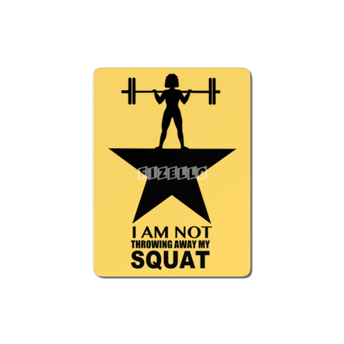 My Squat: Curly Hair (Dark Print) MDF Tablo